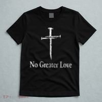 Christian No Greater Love Distressed Cross Easter T-Shirt thumb 5