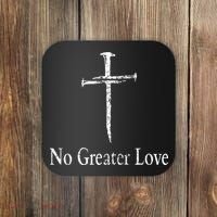 Christian No Greater Love Distressed Cross Easter Coaster thumb 0