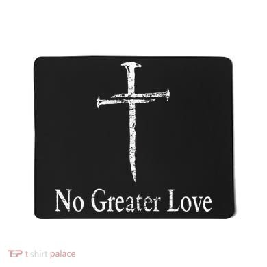 Christian No Greater Love Distressed Cross Easter Mousepad