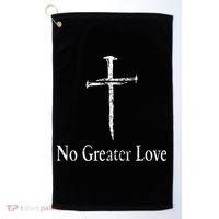 Christian No Greater Love Distressed Cross Easter Golf Towel thumb 0
