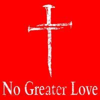 Christian No Greater Love Distressed Cross Easter Santa Hat thumb 1