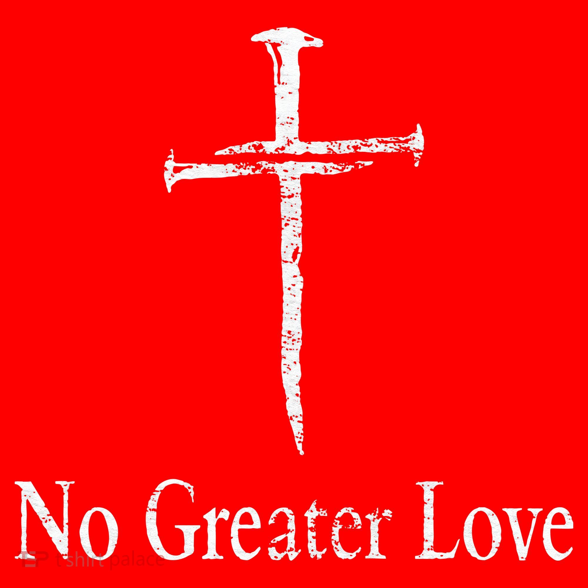 Christian No Greater Love Distressed Cross Easter Santa Hat