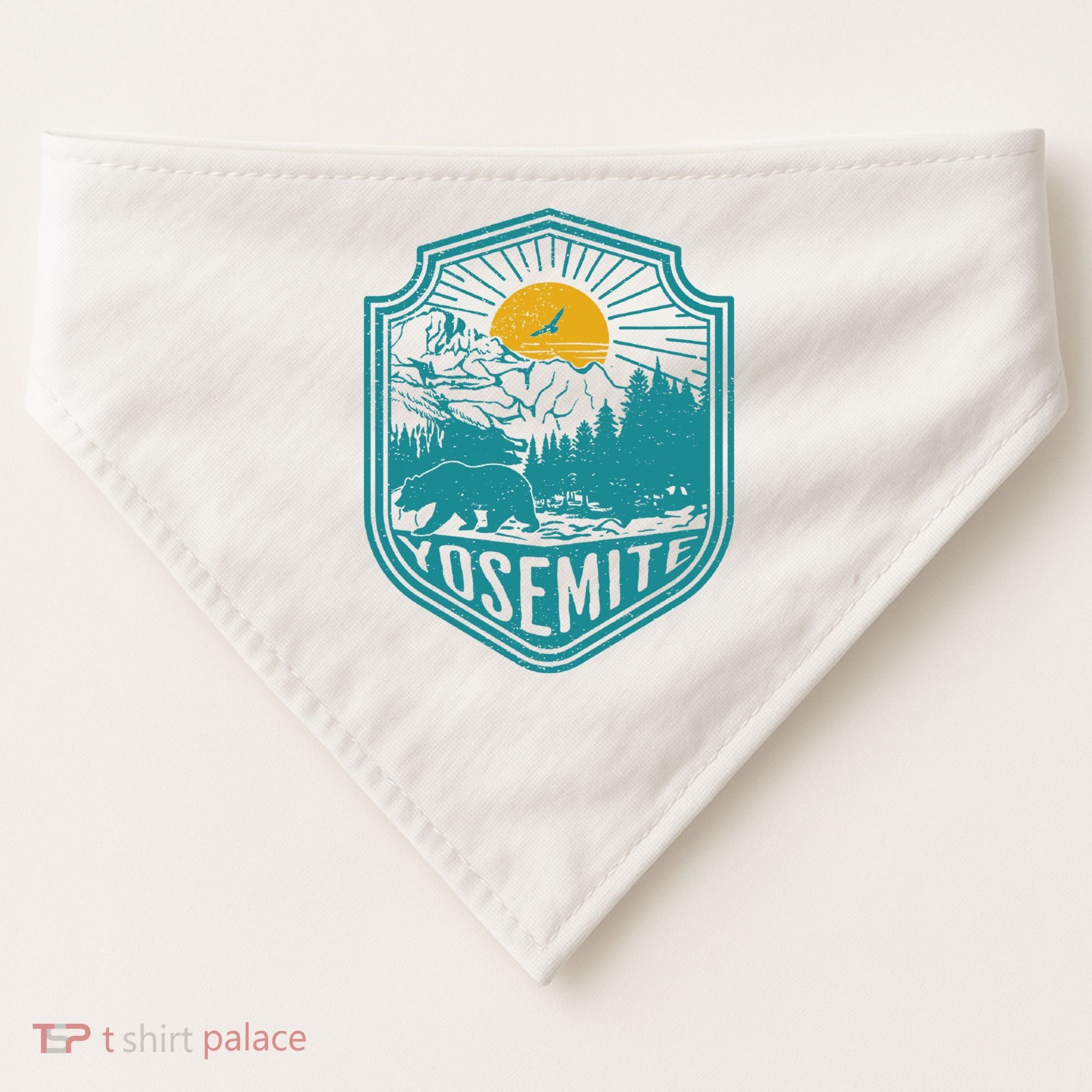 California Nature Hiking Outdoors Gift Yosemite National Park USA-Made Doggie Bandana