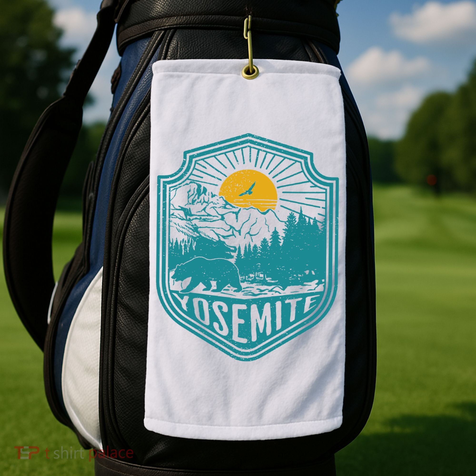 California Nature Hiking Outdoors Gift Yosemite National Park Golf Towel