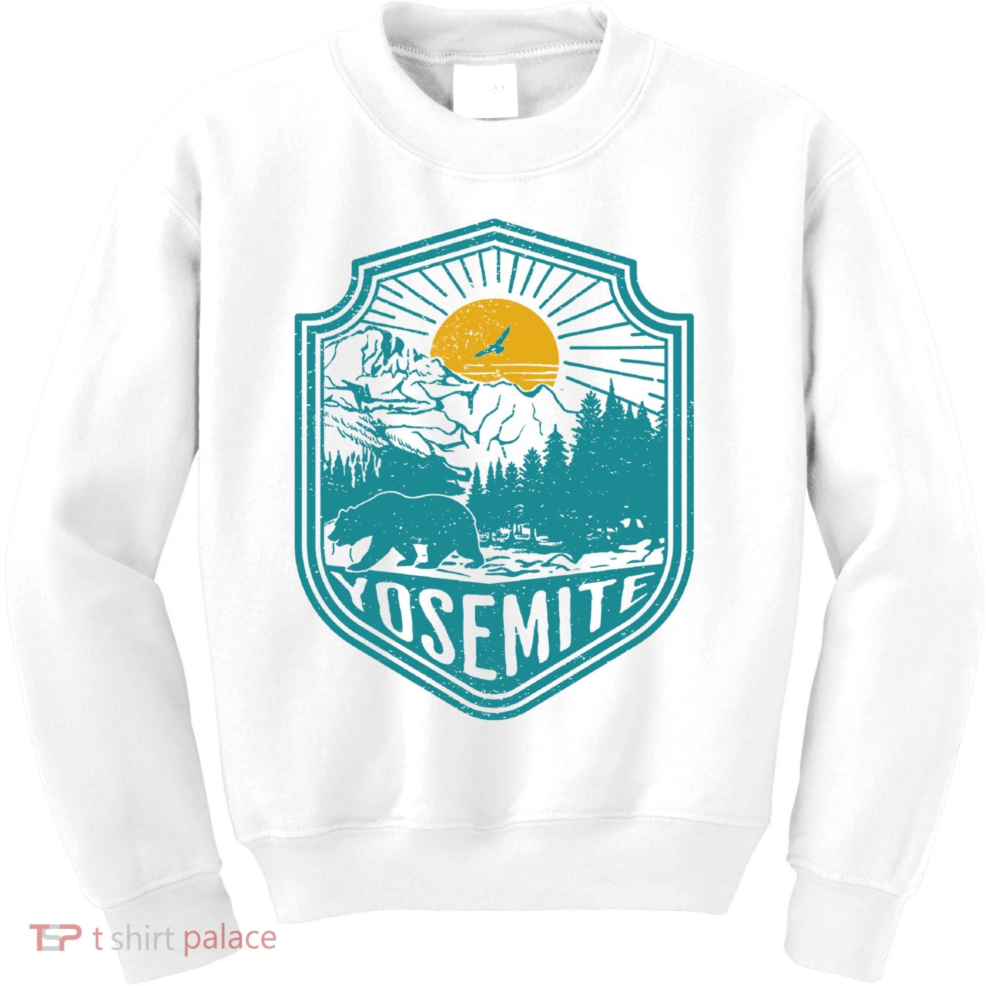 California Nature Hiking Outdoors Gift Yosemite National Park Kids Sweatshirt
