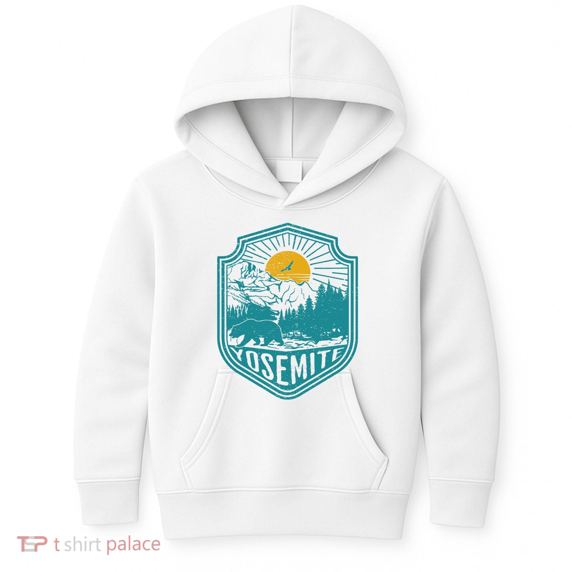 California Nature Hiking Outdoors Gift Yosemite National Park Kids Hoodie