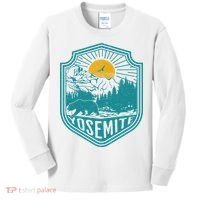 California Nature Hiking Outdoors Gift Yosemite National Park Kids Long Sleeve Shirt thumb 0