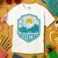 California Nature Hiking Outdoors Gift Yosemite National Park Kids T-Shirt thumb 3