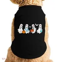 Cute Nurse Halloween Ghost Doggie Tank thumb 0
