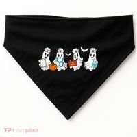 Cute Nurse Halloween Ghost USA-Made Doggie Bandana thumb 0