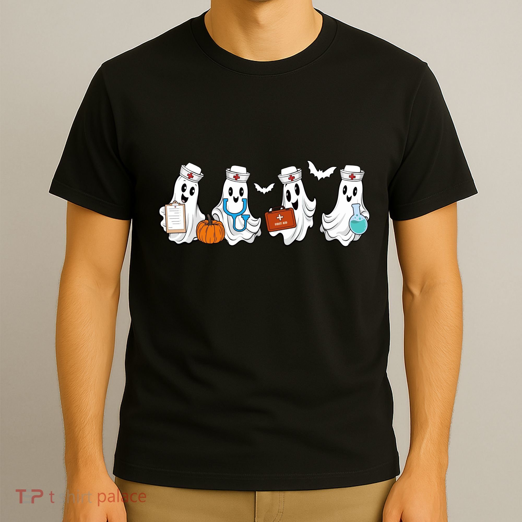 Cute Nurse Halloween Ghost T-Shirt