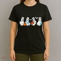Cute Nurse Halloween Ghost T-Shirt thumb 4