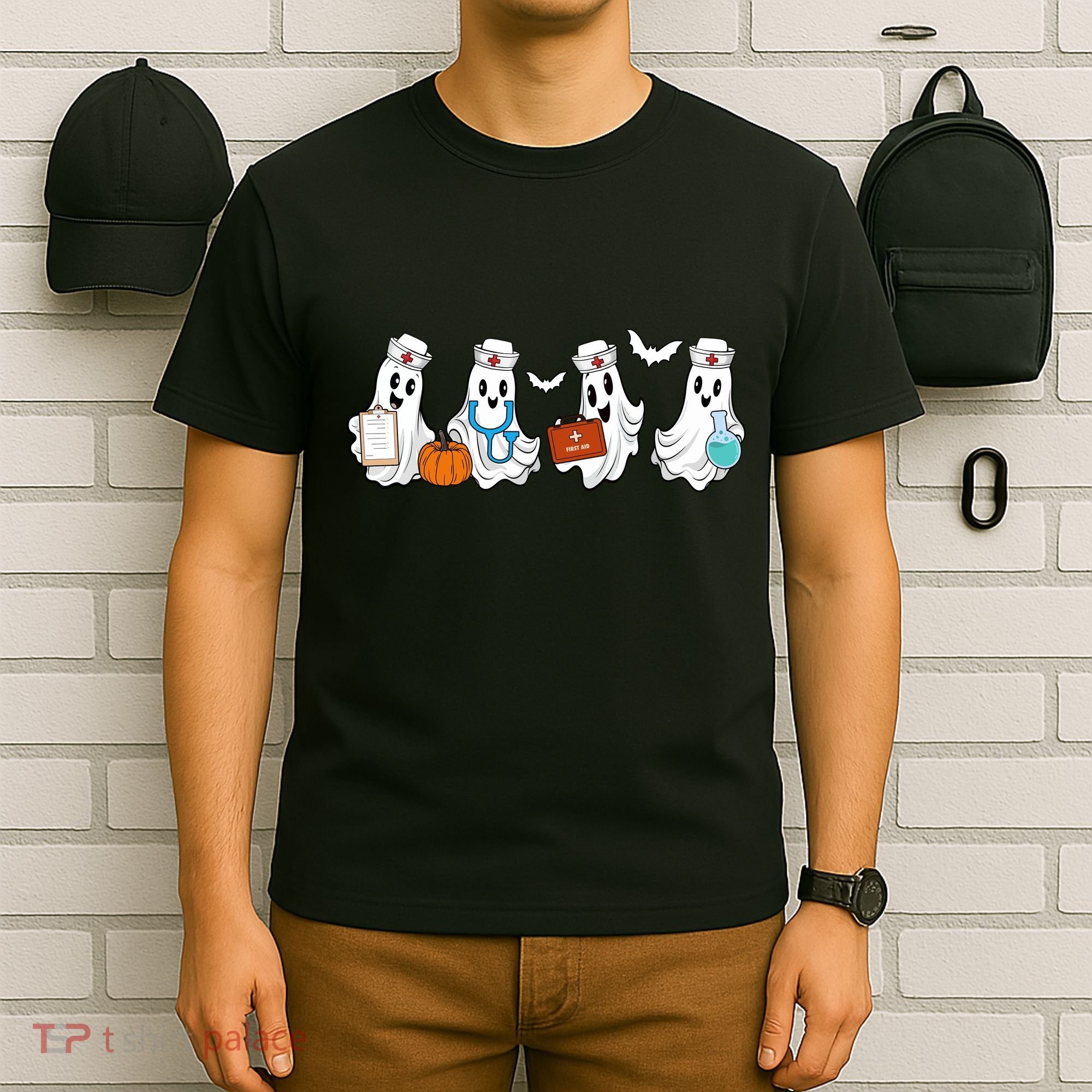 Cute Nurse Halloween Ghost T-Shirt