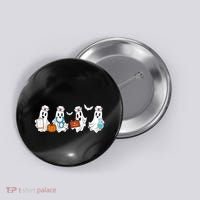 Cute Nurse Halloween Ghost Button thumb 0