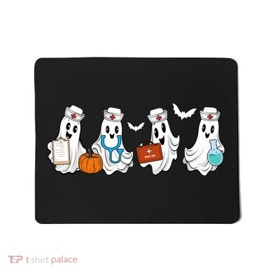 Cute Nurse Halloween Ghost Mousepad
