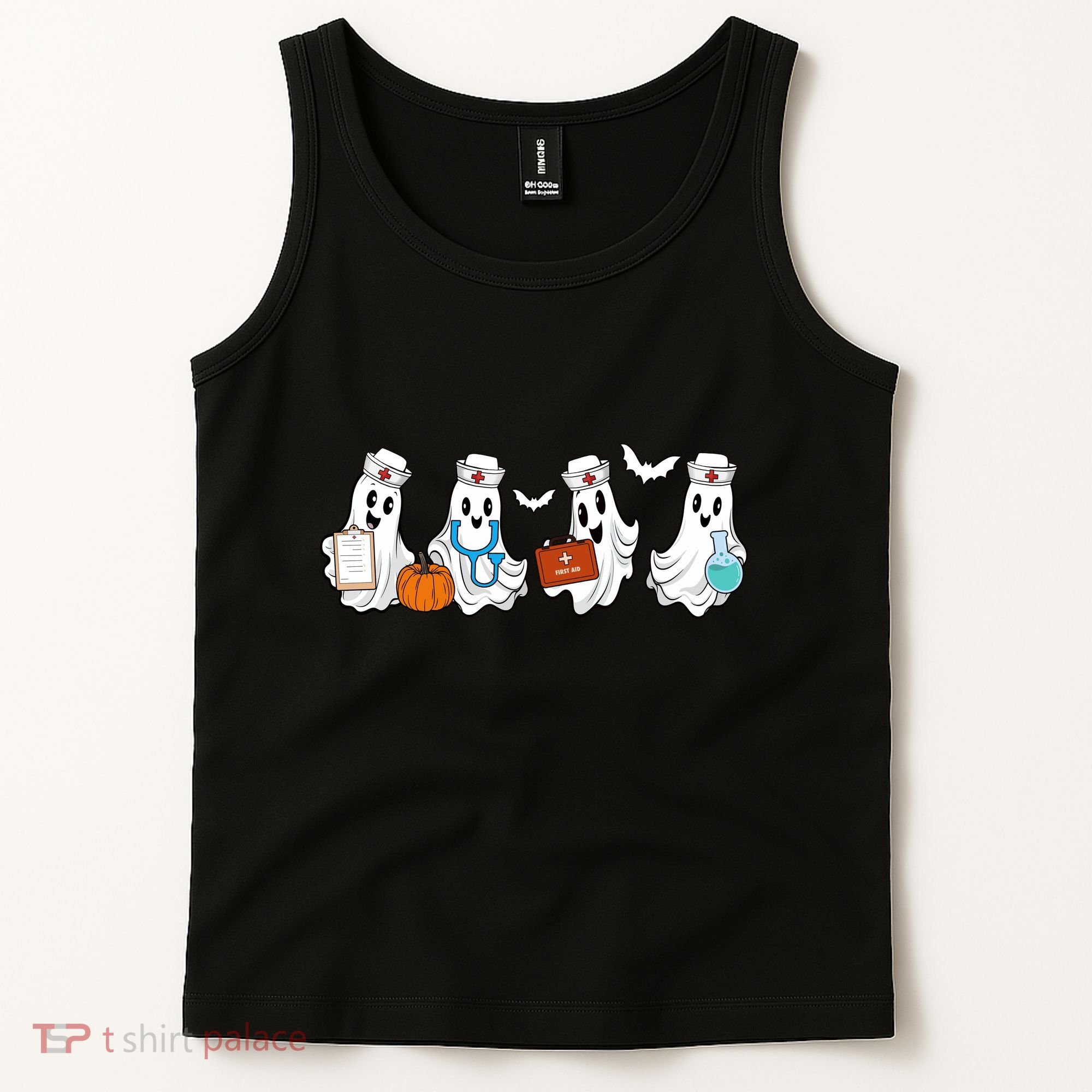 Cute Nurse Halloween Ghost Tank Top