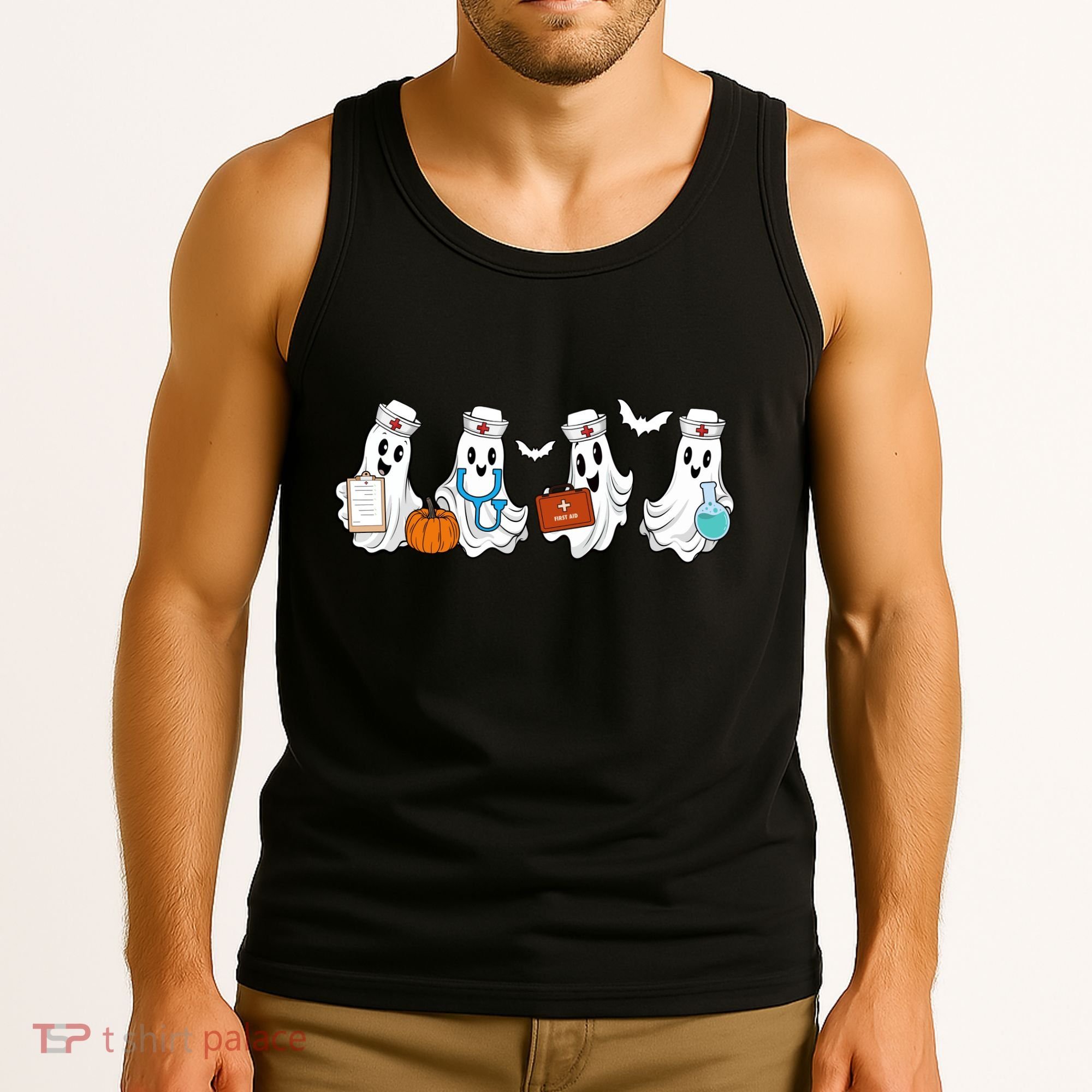 Cute Nurse Halloween Ghost Tank Top