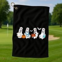 Cute Nurse Halloween Ghost Golf Towel thumb 1
