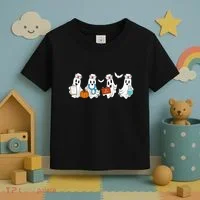 Cute Nurse Halloween Ghost Toddler T-Shirt thumb 3