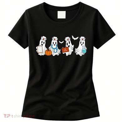 Cute Nurse Halloween Ghost Women's T-Shirt