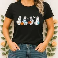 Cute Nurse Halloween Ghost Women's T-Shirt thumb 2