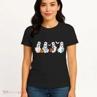 Cute Nurse Halloween Ghost Women's T-Shirt thumb 4