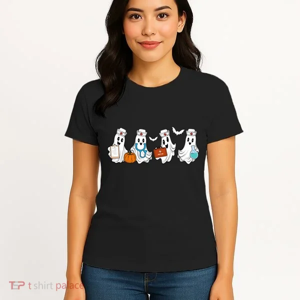 Cute Nurse Halloween Ghost Women's T-Shirt