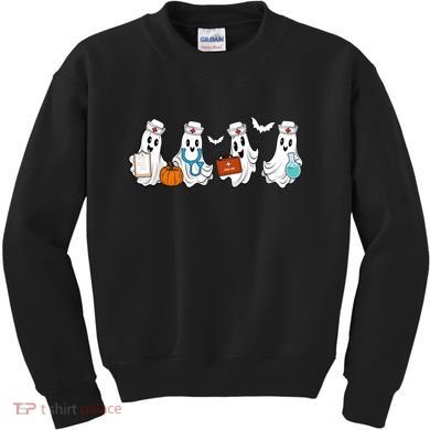 Cute Nurse Halloween Ghost Kids Sweatshirt