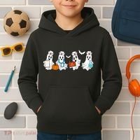 Cute Nurse Halloween Ghost Kids Hoodie thumb 2