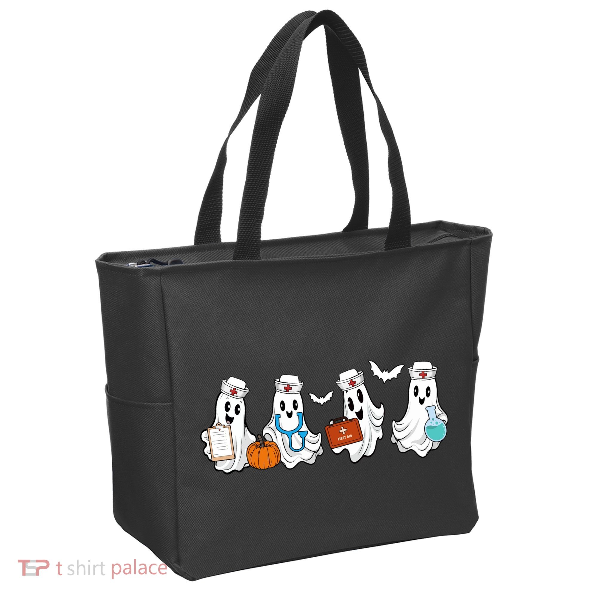 Cute Nurse Halloween Ghost Tote Bag