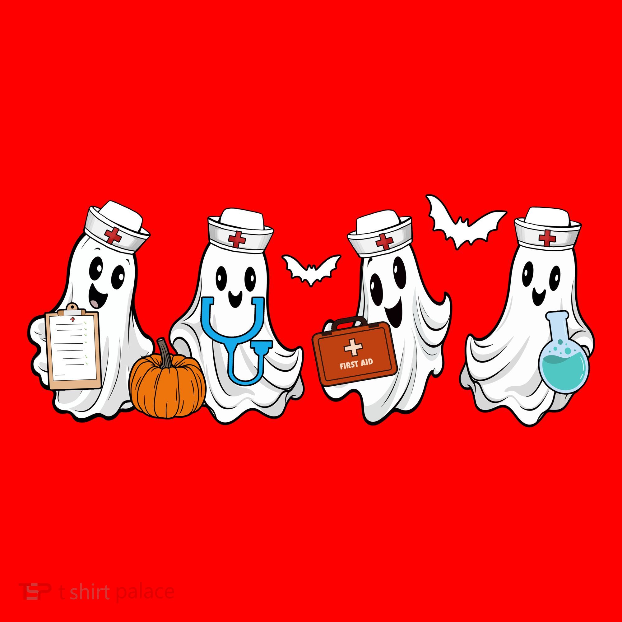 Cute Nurse Halloween Ghost Santa Hat