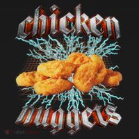 Chicken Nuggets Heavy Metal Funny Backpack thumb 2