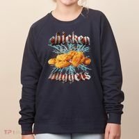 Chicken Nuggets Heavy Metal Funny Women's Sweatshirt thumb 0