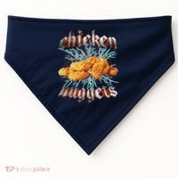 Chicken Nuggets Heavy Metal Funny USA-Made Doggie Bandana thumb 0