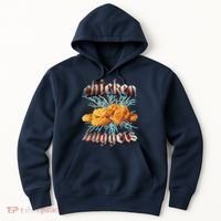 Chicken Nuggets Heavy Metal Funny Hoodie thumb 0