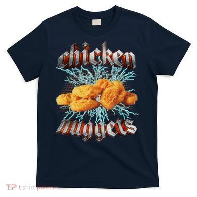 Chicken Nuggets Heavy Metal Funny T-Shirt