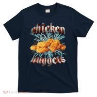 Chicken Nuggets Heavy Metal Funny T-Shirt thumb 0