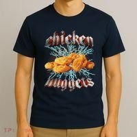 Chicken Nuggets Heavy Metal Funny T-Shirt thumb 3