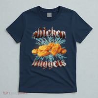 Chicken Nuggets Heavy Metal Funny T-Shirt thumb 5