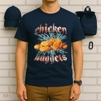 Chicken Nuggets Heavy Metal Funny T-Shirt thumb 6