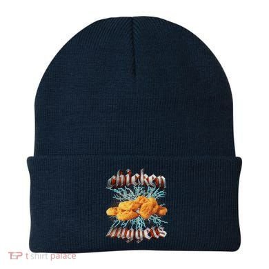Chicken Nuggets Heavy Metal Funny Beanie