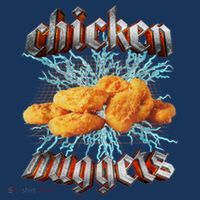 Chicken Nuggets Heavy Metal Funny Women's Hoodie thumb 2