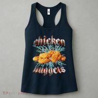 Chicken Nuggets Heavy Metal Funny Women's Tank Top thumb 3