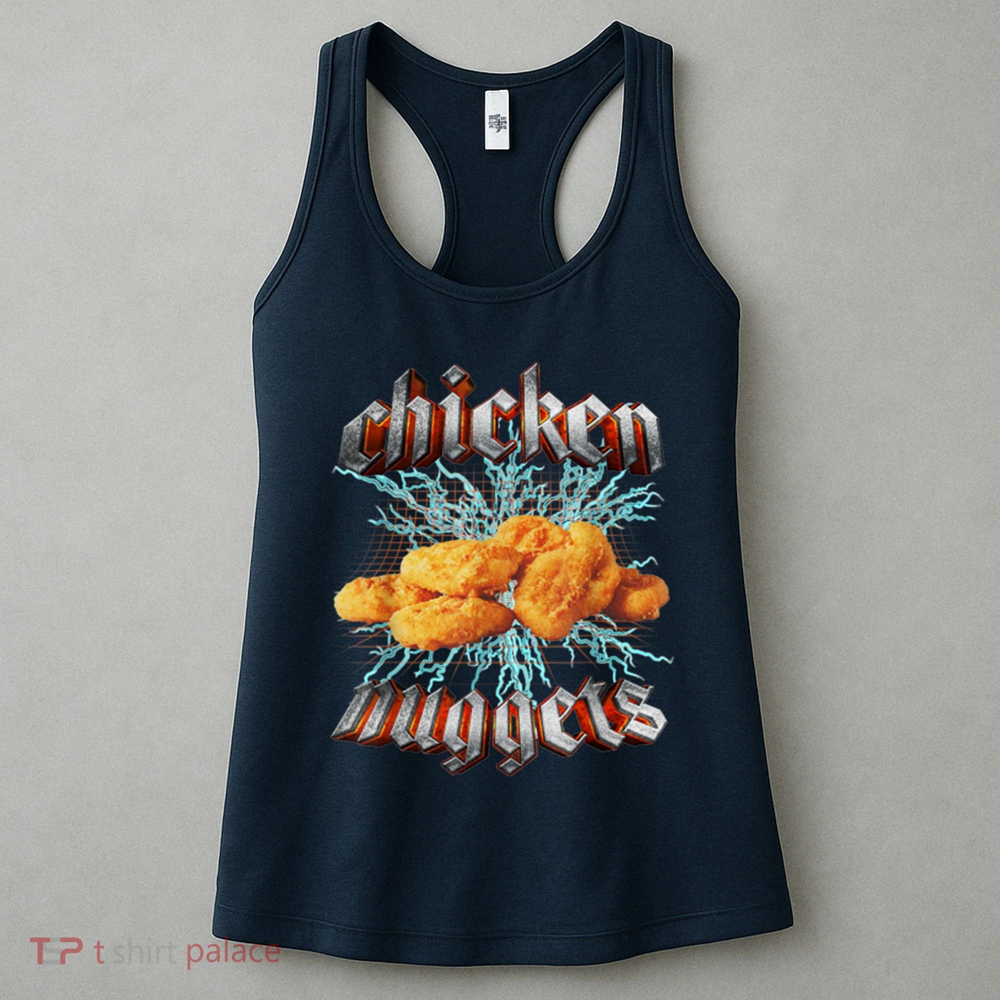 Chicken Nuggets Heavy Metal Funny Women's Tank Top