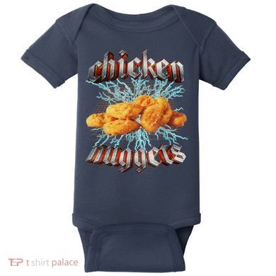Chicken Nuggets Heavy Metal Funny Baby Bodysuit