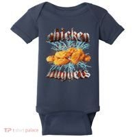 Chicken Nuggets Heavy Metal Funny Baby Bodysuit thumb 0