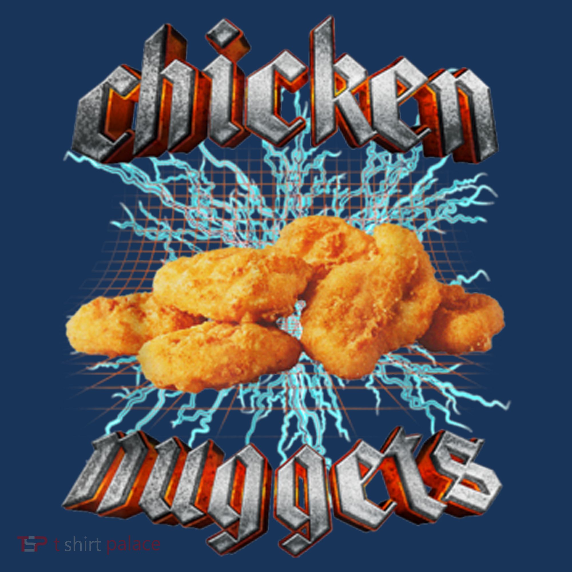 Chicken Nuggets Heavy Metal Funny Baby Bodysuit