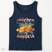 Chicken Nuggets Heavy Metal Funny Tank Top thumb 2