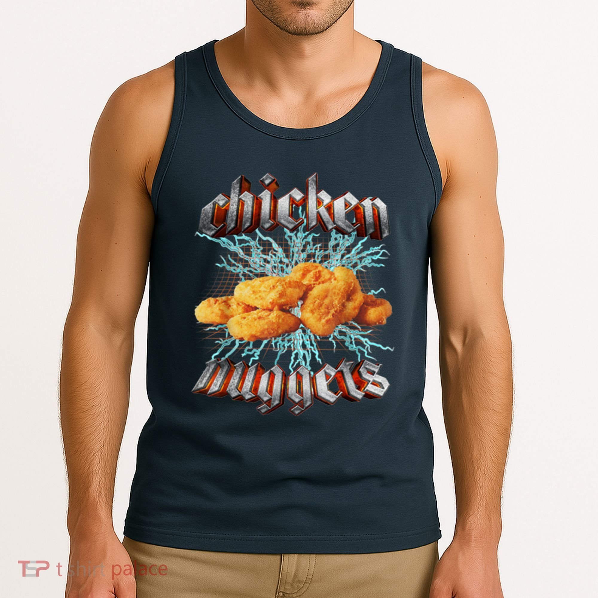 Chicken Nuggets Heavy Metal Funny Tank Top