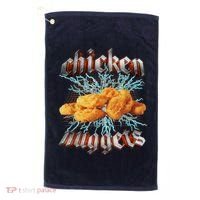 Chicken Nuggets Heavy Metal Funny Golf Towel thumb 0
